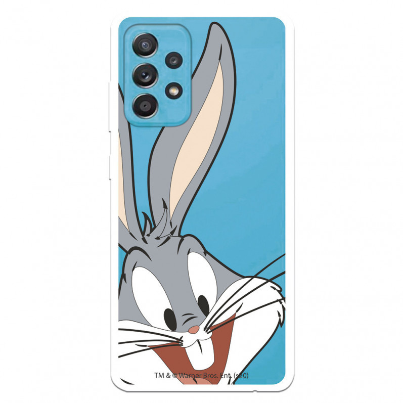 Funda para Samsung Galaxy A52 5G Oficial de Warner Bros Bugs Bunny Silueta Transparente - Looney Tunes