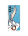 Funda para Samsung Galaxy A52 5G Oficial de Warner Bros Bugs Bunny Silueta Transparente - Looney Tunes