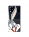 Funda para Samsung Galaxy A42 5G Oficial de Warner Bros Bugs Bunny Silueta Transparente - Looney Tunes