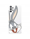 Funda para Samsung Galaxy A32 5G Oficial de Warner Bros Bugs Bunny Silueta Transparente - Looney Tunes