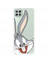 Funda para Samsung Galaxy A22 5G Oficial de Warner Bros Bugs Bunny Silueta Transparente - Looney Tunes