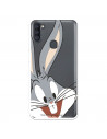 Funda para Samsung Galaxy A11 Oficial de Warner Bros Bugs Bunny Silueta Transparente - Looney Tunes