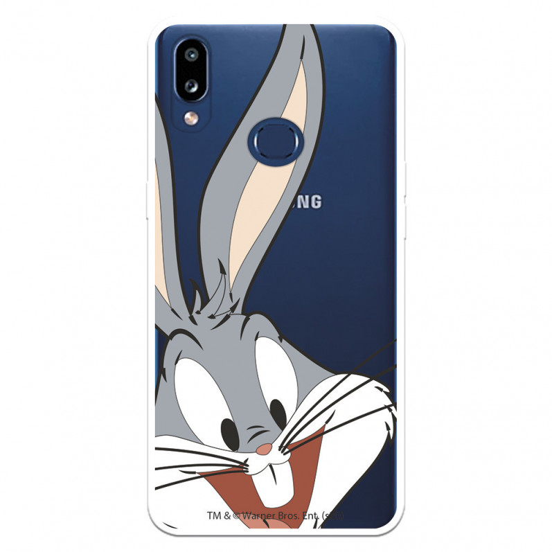Funda para Samsung Galaxy A10s Oficial de Warner Bros Bugs Bunny Silueta Transparente - Looney Tunes