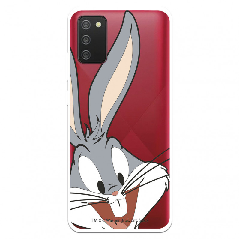 Funda para Samsung Galaxy A02s Oficial de Warner Bros Bugs Bunny Silueta Transparente - Looney Tunes