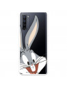 Funda para Oppo Reno3 Pro Oficial de Warner Bros Bugs Bunny Silueta Transparente - Looney Tunes