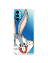 Funda para Oppo Reno 4 Oficial de Warner Bros Bugs Bunny Silueta Transparente - Looney Tunes