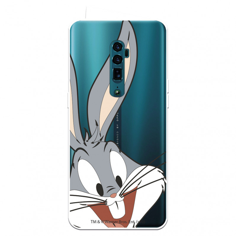 Funda para Oppo Reno 10x Zoom Oficial de Warner Bros Bugs Bunny Silueta Transparente - Looney Tunes