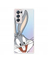 Funda para Oppo Find X3 Neo Oficial de Warner Bros Bugs Bunny Silueta Transparente - Looney Tunes