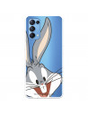 Funda para Oppo Find X3 Lite Oficial de Warner Bros Bugs Bunny Silueta Transparente - Looney Tunes
