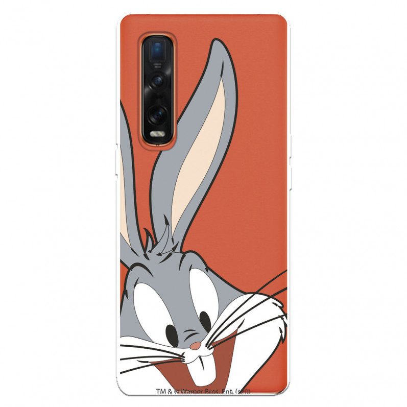 Funda para Oppo Find X2 Pro Oficial de Warner Bros Bugs Bunny Silueta Transparente - Looney Tunes
