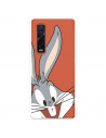 Funda para Oppo Find X2 Pro Oficial de Warner Bros Bugs Bunny Silueta Transparente - Looney Tunes