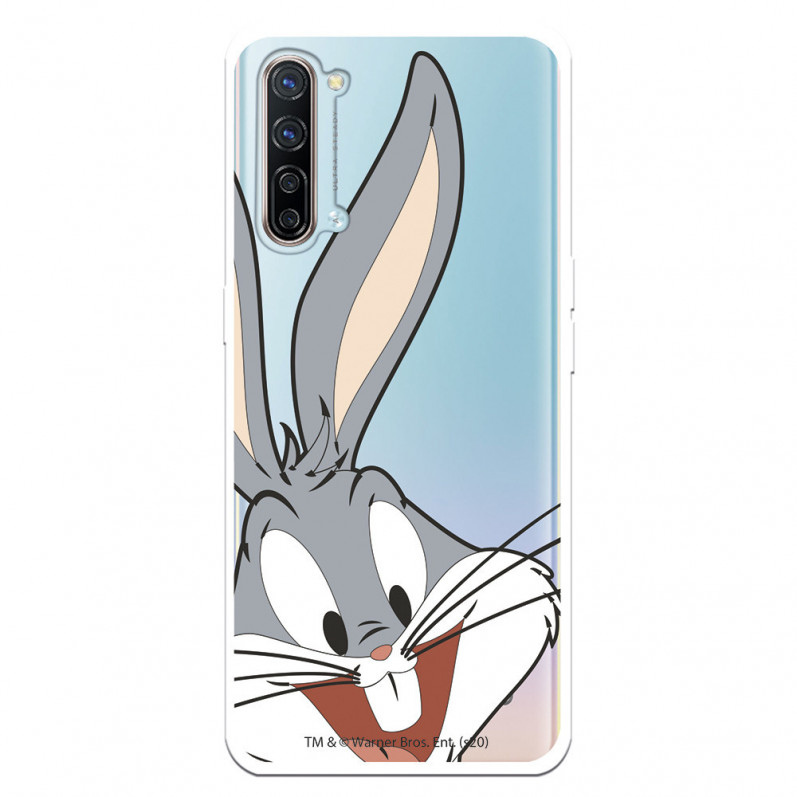 Funda para Oppo Find X2 Lite Oficial de Warner Bros Bugs Bunny Silueta Transparente - Looney Tunes