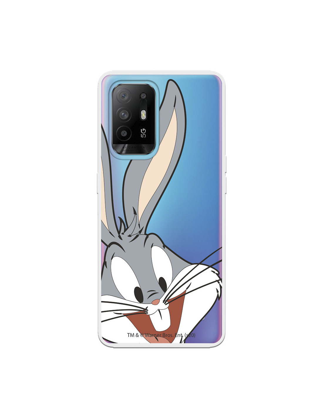 Funda para Oppo A94 5G Oficial de Warner Bros Bugs Bunny Silueta  Transparente - Looney Tunes