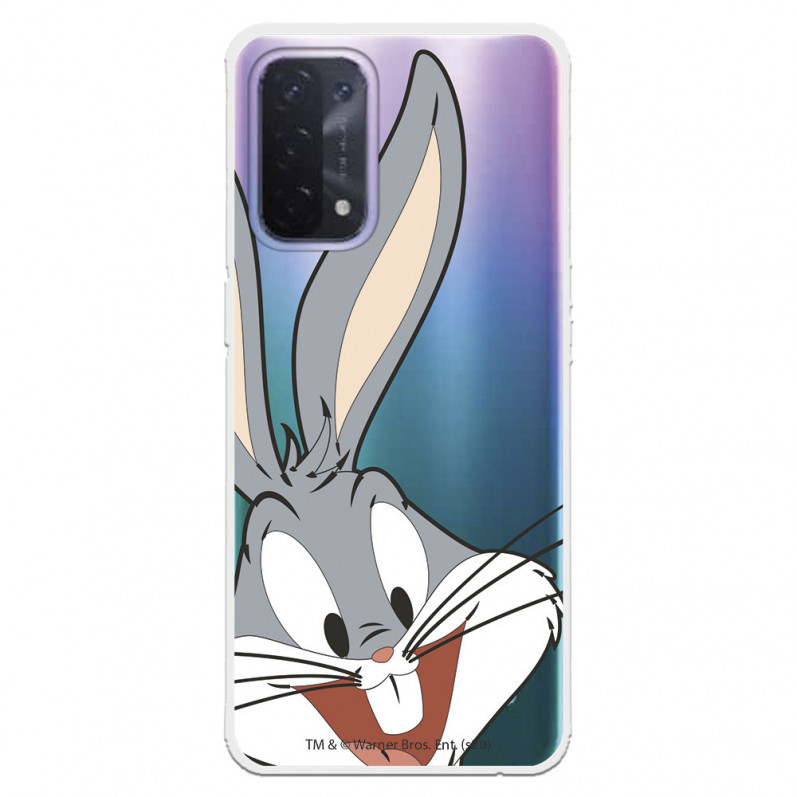 Funda para Oppo A74 5G Oficial de Warner Bros Bugs Bunny Silueta Transparente - Looney Tunes