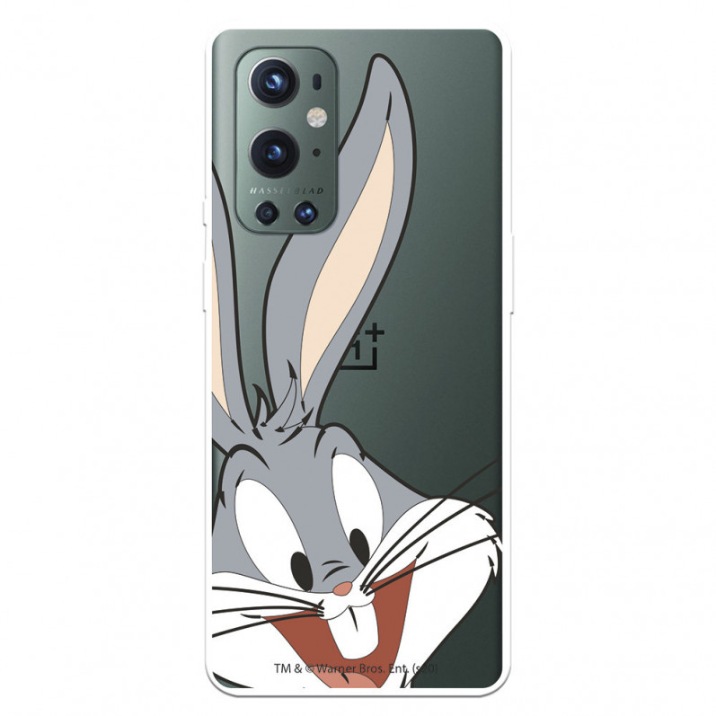 Funda para OnePlus 9 Pro Oficial de Warner Bros Bugs Bunny Silueta Transparente - Looney Tunes