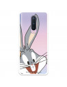 Funda para OnePlus 8 Oficial de Warner Bros Bugs Bunny Silueta Transparente - Looney Tunes