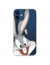 Funda para iPhone 12 Oficial de Warner Bros Bugs Bunny Silueta Transparente - Looney Tunes