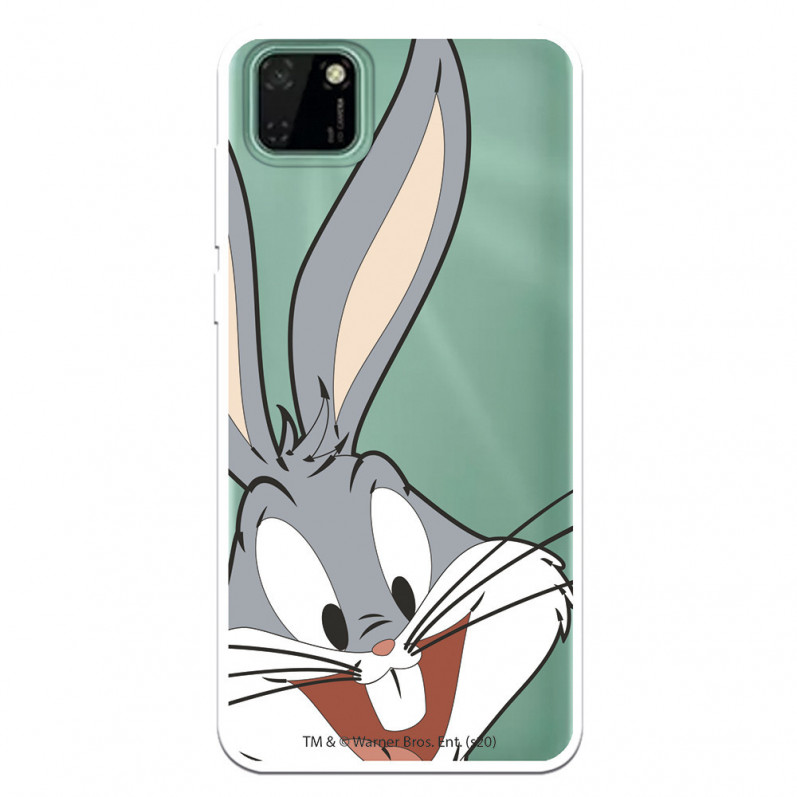Funda para Huawei Y5p Oficial de Warner Bros Bugs Bunny Silueta Transparente - Looney Tunes