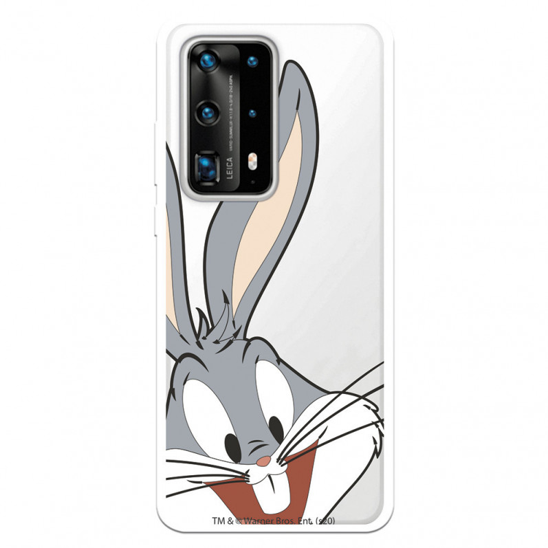 Funda para Huawei P40 Pro Plus Oficial de Warner Bros Bugs Bunny Silueta Transparente - Looney Tunes