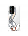 Funda para Huawei P40 Pro Plus Oficial de Warner Bros Bugs Bunny Silueta Transparente - Looney Tunes