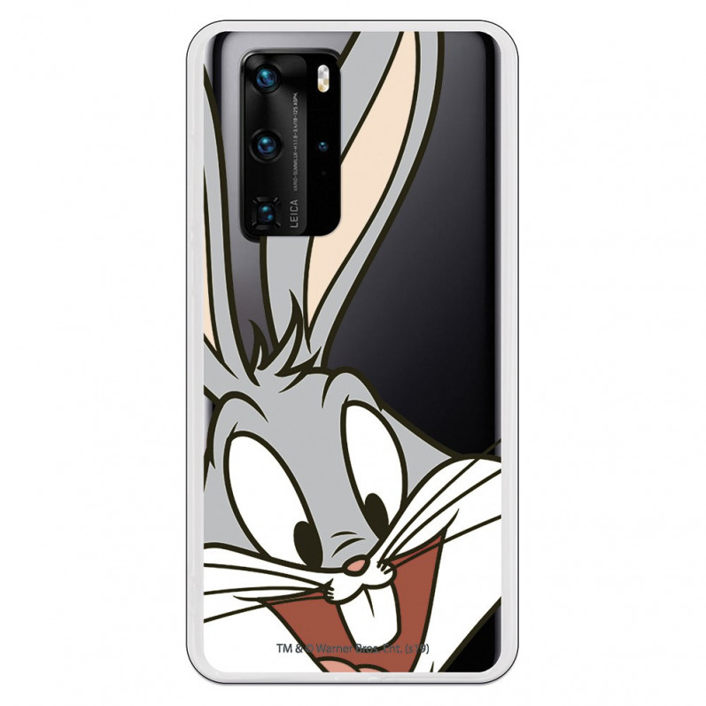 Funda para Huawei P40 Oficial de Warner Bros Bugs Bunny Silueta Transparente - Looney Tunes
