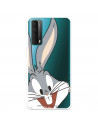 Funda para Huawei P Smart 2021 Oficial de Warner Bros Bugs Bunny Silueta Transparente - Looney Tunes