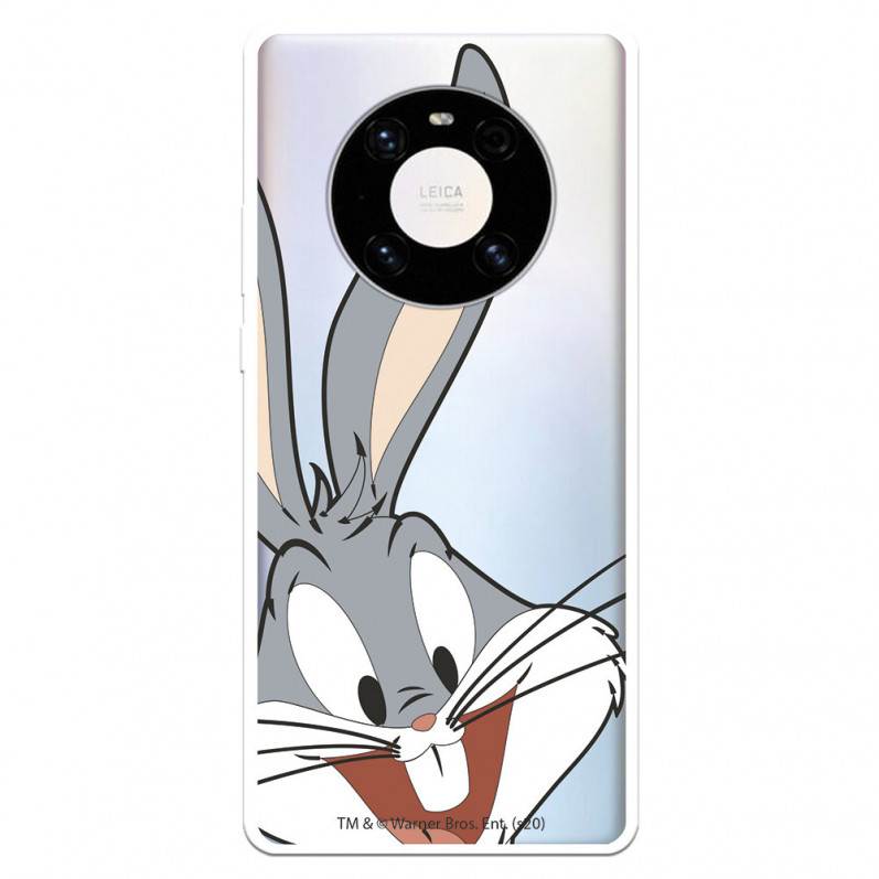 Funda para Huawei Mate 40 Pro Oficial de Warner Bros Bugs Bunny Silueta Transparente - Looney Tunes