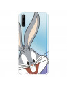 Funda para Honor 9x Oficial de Warner Bros Bugs Bunny Silueta Transparente - Looney Tunes
