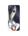 Funda para Alcatel 1S 2021 Oficial de Warner Bros Bugs Bunny Silueta Transparente - Looney Tunes