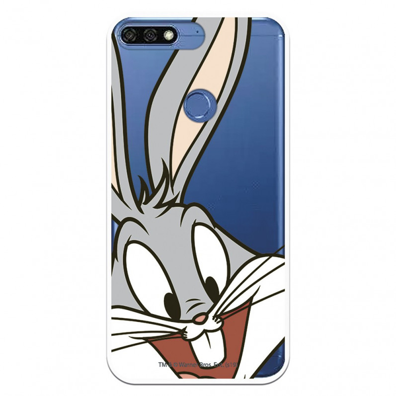 Funda Oficial Warner Bros Bugs Bunny Transparente para Huawei Y7 2018 - Looney Tunes