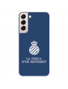 Funda para Samsung Galaxy S22 del RCD Espanyol Escudo Fondo Azul  - Licencia Oficial RCD Espanyol