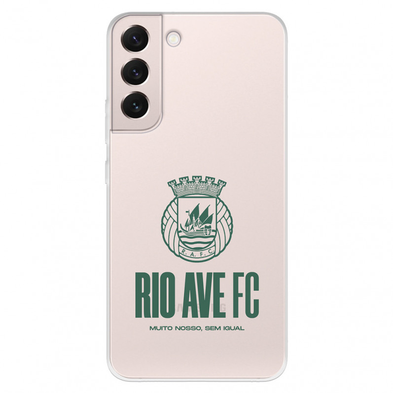 Funda para Samsung Galaxy S22 del Rio Ave FC Escudo Leather Case Negra  - Licencia Oficial Rio Ave FC