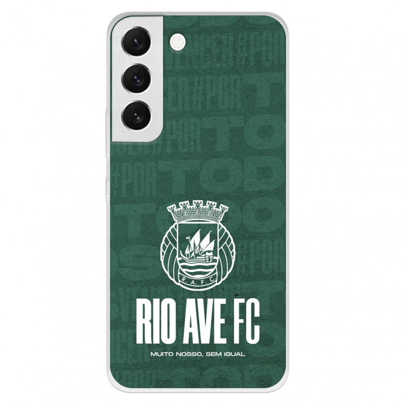 Funda para Samsung Galaxy S22 Plus del Rio Ave FC Escudo Blanco  - Licencia Oficial Rio Ave FC