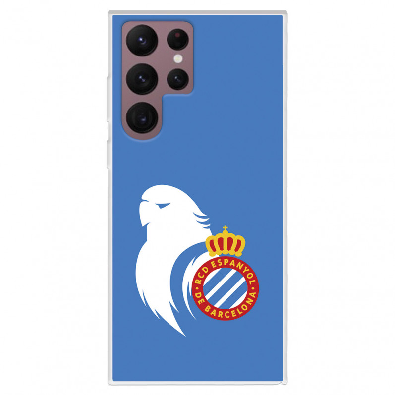 Funda para Samsung Galaxy S22 Ultra del RCD Espanyol Escudo Perico  - Licencia Oficial RCD Espanyol