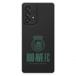 Funda para Samsung Galaxy A53 del Escudo Leather Case Negra  - Licencia Oficial Rio Ave FC