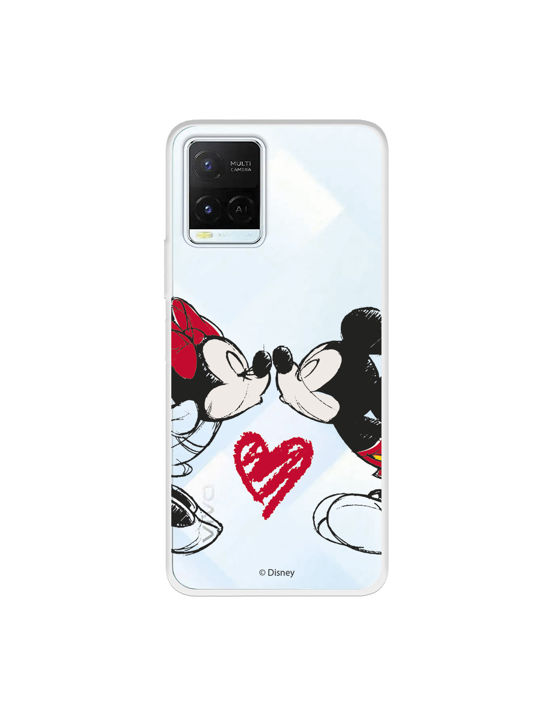 Funda para iPhone 12 Mini Oficial de Disney Mickey y Minnie Beso - Clásicos  Disney