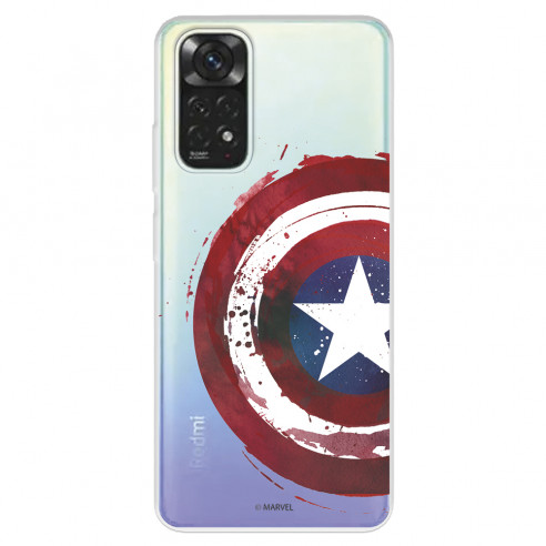 Funda para Xiaomi Redmi Note 11 Pro 5G Oficial de Marvel Capitán América Escudo Transparente - Marvel