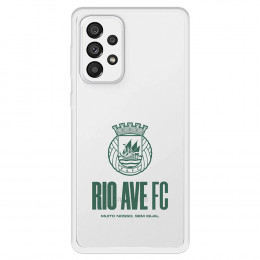 Funda para Samsung Galaxy A73 5G del Escudo Leather Case Negra  - Licencia Oficial Rio Ave FC