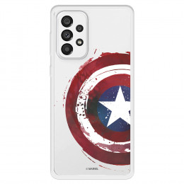 Funda para Samsung Galaxy A73 5G Oficial de Marvel Capitán América Escudo Transparente - Marvel