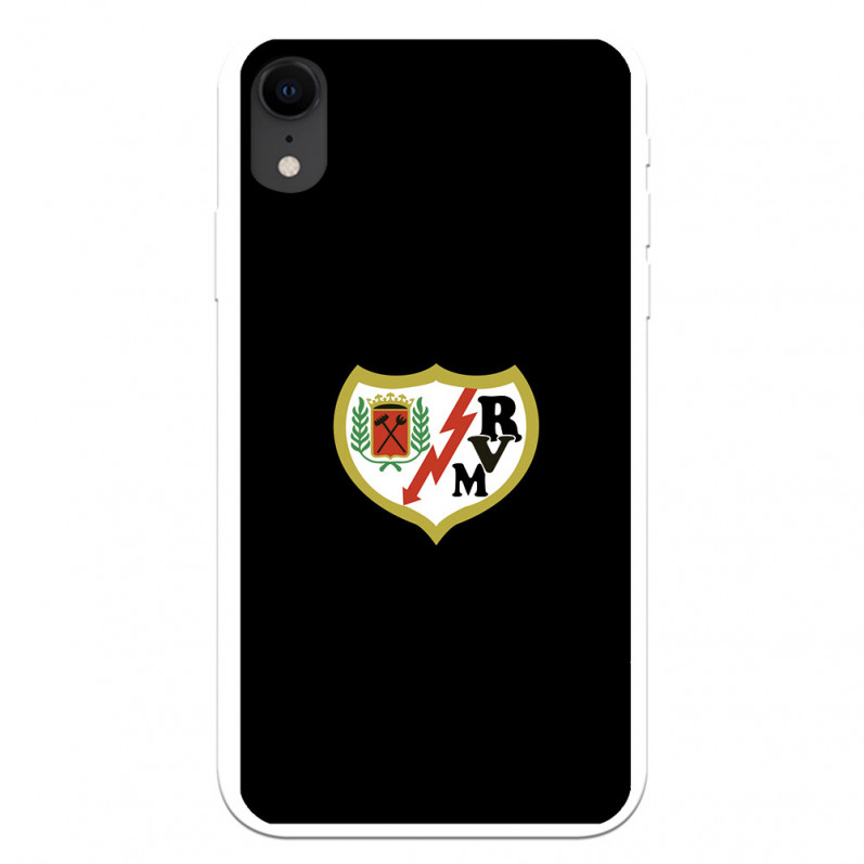 Funda para iPhone XR del Rayo Vallecano Escudo Fondo Negro  - Licencia Oficial Rayo Vallecano