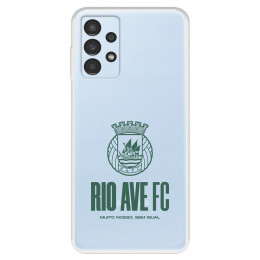 Funda para Samsung Galaxy A13 4G del Escudo Leather Case Negra  - Licencia Oficial Rio Ave FC