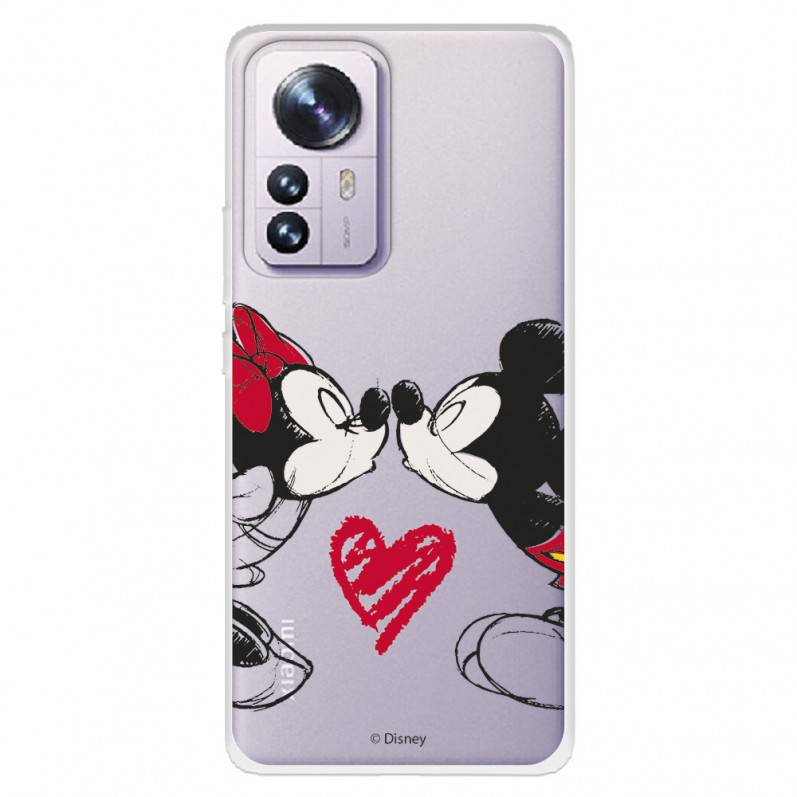 Funda para Xiaomi 12X Oficial de Disney Mickey y Minnie Beso - Clásicos Disney