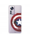 Funda para Xiaomi 12X Oficial de Marvel Capitán América Escudo Transparente - Marvel