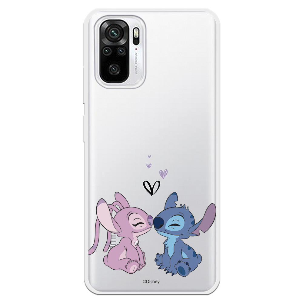 Funda para Xiaomi Redmi Note 10 Oficial de Disney Angel & Stitch Beso -  Lilo & Stitch