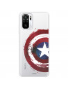 Funda para Xiaomi Redmi Note 10 Oficial de Marvel Capitán América Escudo Transparente - Marvel