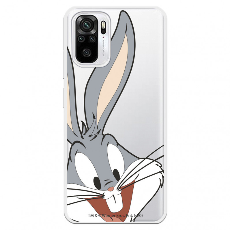 Funda para Xiaomi Redmi Note 10 Oficial de Warner Bros Bugs Bunny Silueta Transparente - Looney Tunes