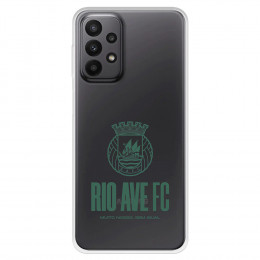 Funda para Samsung Galaxy A23 5G del Escudo Leather Case Negra  - Licencia Oficial Rio Ave FC