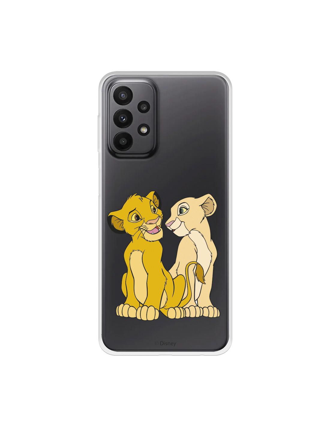 Funda para Samsung Galaxy A23 5G Oficial de Disney Simba y Nala Silueta -  El Rey León