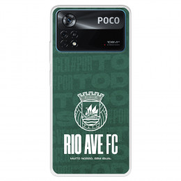 Funda para Xiaomi Poco X4 Pro del Escudo Blanco  - Licencia Oficial Rio Ave FC