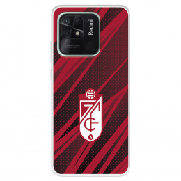 Funda para Xiaomi Redmi 10C del Escudo - Líneas Rojas y Negras  - Licencia Oficial Granada CF